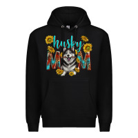 Black western alaskan husky mom Premium Hoodie - texasbilliewilder