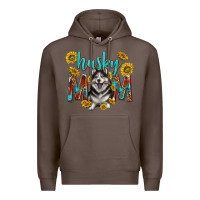 Coffee western alaskan husky mom Premium Hoodie - texasbilliewilder