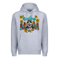 Heather Grey western alaskan husky mom Premium Hoodie - texasbilliewilder
