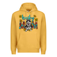 Mustard western alaskan husky mom Premium Hoodie - texasbilliewilder