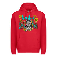 Red western alaskan husky mom Premium Hoodie - texasbilliewilder