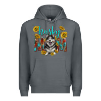 Rock western alaskan husky mom Premium Hoodie - texasbilliewilder