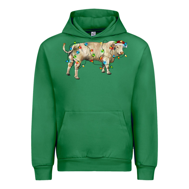 Charolais Bull With Christmas Lights Urban Hoodie by RanaPortraitStore | Teevron