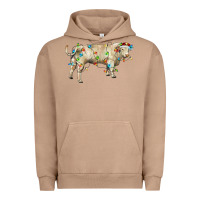 Pigment Burro Charolais bull with christmas lights Urban Hoodie - RanaPortraitStore