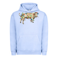 Pigment Grape Ice Charolais bull with christmas lights Urban Hoodie - RanaPortraitStore