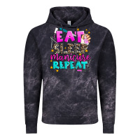 Cloud Black eat sleep manicure repeat Vintage Hoodie - AdoDesignShop