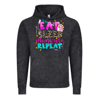 Vintage Black eat sleep manicure repeat Vintage Hoodie - AdoDesignShop