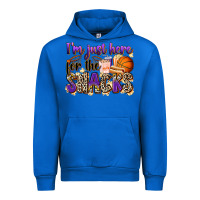Cobalt i'm just here for the snacks basketball Urban Hoodie - Zillion Design Studio
