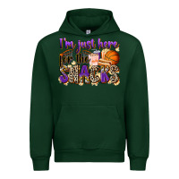Forest Green i'm just here for the snacks basketball Urban Hoodie - Zillion Design Studio