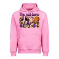 Fuchsia Pink i'm just here for the snacks basketball Urban Hoodie - Zillion Design Studio
