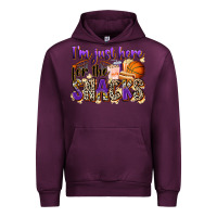 Mauve Wine i'm just here for the snacks basketball Urban Hoodie - Zillion Design Studio