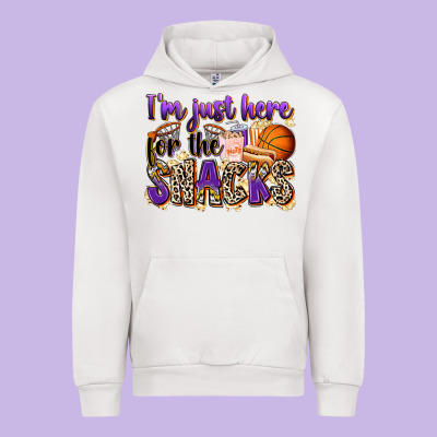 I'm Just Here For The Snacks Basketball Urban Hoodie Designed By Zillion Design Studio