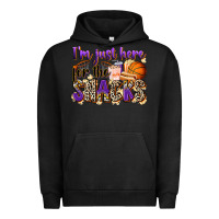 Pigment Black i'm just here for the snacks basketball Urban Hoodie - Zillion Design Studio
