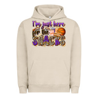 Pigment French Oak i'm just here for the snacks basketball Urban Hoodie - Zillion Design Studio