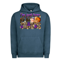 Pigment Midnight Navy i'm just here for the snacks basketball Urban Hoodie - Zillion Design Studio