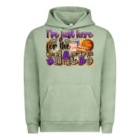 Pigment Oil Green i'm just here for the snacks basketball Urban Hoodie - Zillion Design Studio