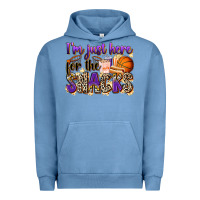 Pigment Pebble Blue i'm just here for the snacks basketball Urban Hoodie - Zillion Design Studio
