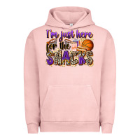 Pigment Salmon i'm just here for the snacks basketball Urban Hoodie - Zillion Design Studio