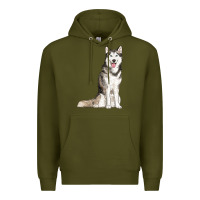 Army Green husky Premium Hoodie - RanaPortraitStore