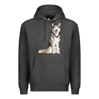Charcoal Heather husky Premium Hoodie - RanaPortraitStore