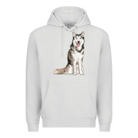 Dove Grey husky Premium Hoodie - RanaPortraitStore