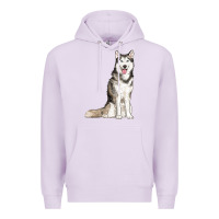 Lilac husky Premium Hoodie - RanaPortraitStore