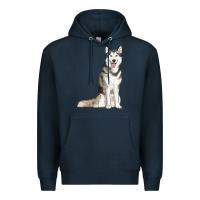 Navy husky Premium Hoodie - RanaPortraitStore