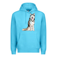 Ocean Blue husky Premium Hoodie - RanaPortraitStore