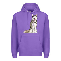 Purple husky Premium Hoodie - RanaPortraitStore