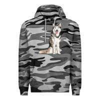 Slate Camo husky Premium Hoodie - RanaPortraitStore