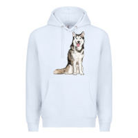 White husky Premium Hoodie - RanaPortraitStore
