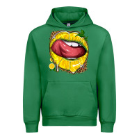 Emerald lemon lips with leopard Urban Hoodie - texasbilliewilder