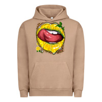 Pigment Burro lemon lips with leopard Urban Hoodie - texasbilliewilder