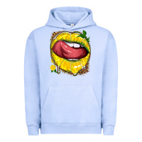 Pigment Grape Ice lemon lips with leopard Urban Hoodie - texasbilliewilder