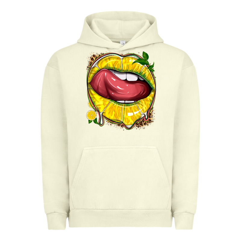 Lemon Lips With Leopard Urban Hoodie by texasbilliewilder | Teevron
