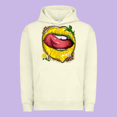Lemon Lips With Leopard Urban Hoodie Designed By Texasbilliewilder