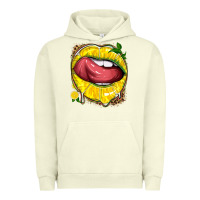 Pigment Pistachio lemon lips with leopard Urban Hoodie - texasbilliewilder