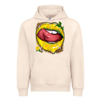 Sandshell lemon lips with leopard Urban Hoodie - texasbilliewilder