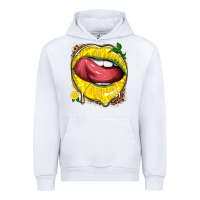 White lemon lips with leopard Urban Hoodie - texasbilliewilder