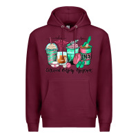 Burgundy certified nursing assistant coffee cups Premium Hoodie - Zillion Design Studio