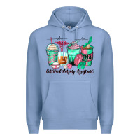 Colony Blue certified nursing assistant coffee cups Premium Hoodie - Zillion Design Studio