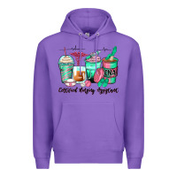 Purple certified nursing assistant coffee cups Premium Hoodie - Zillion Design Studio