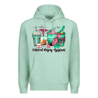Seafoam certified nursing assistant coffee cups Premium Hoodie - Zillion Design Studio