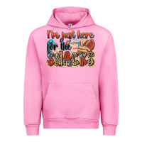 Fuchsia Pink i'm just here for the snacks american football Urban Hoodie - Zillion Design Studio