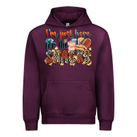 Mauve Wine i'm just here for the snacks american football Urban Hoodie - Zillion Design Studio