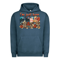 Pigment Midnight Navy i'm just here for the snacks american football Urban Hoodie - Zillion Design Studio