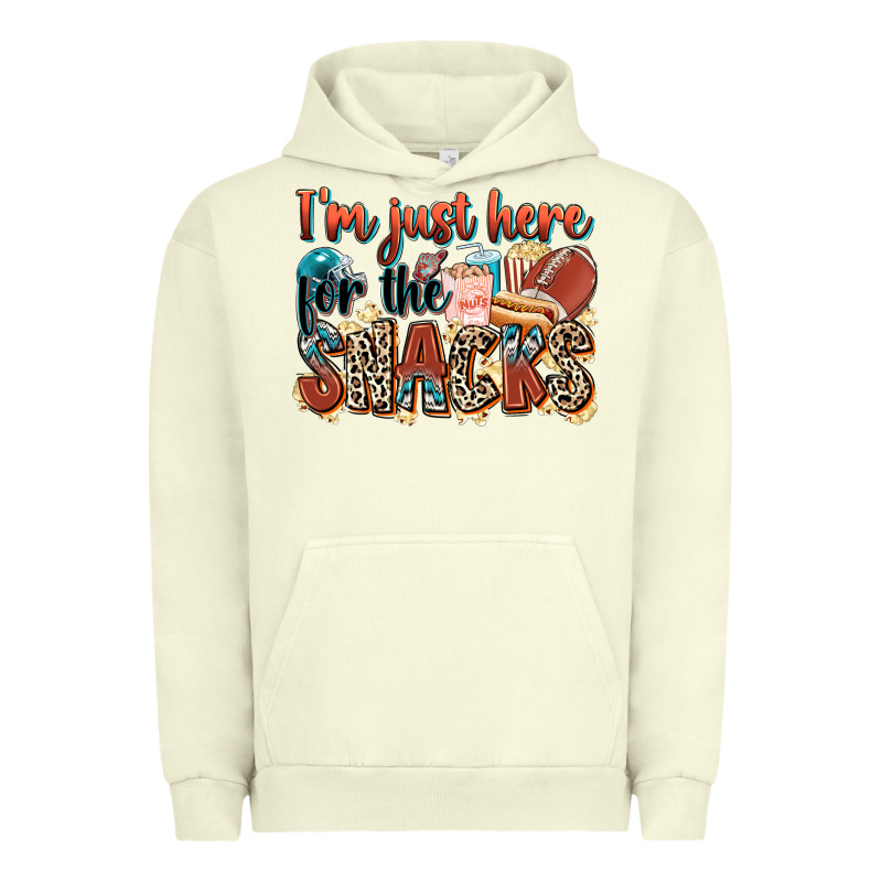 I'm Just Here For The Snacks American Football Urban Hoodie by Zillion Design Studio | Teevron