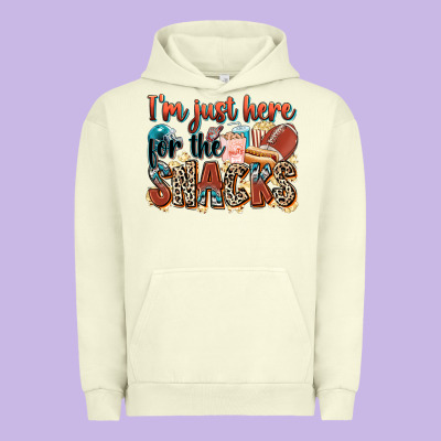 I'm Just Here For The Snacks American Football Urban Hoodie Designed By Zillion Design Studio