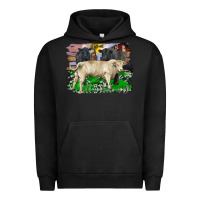 Pigment Black charolais bull black angus cattle and bull with barnyard and cowhide Urban Hoodie - RanaPortraitStore