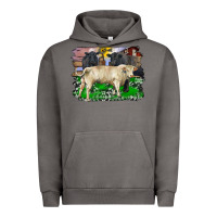 Pigment Tornado charolais bull black angus cattle and bull with barnyard and cowhide Urban Hoodie - RanaPortraitStore